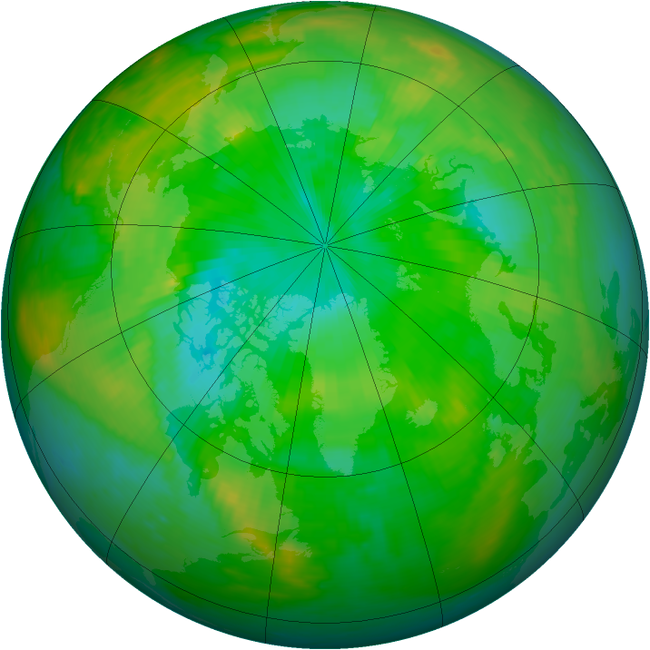 Arctic ozone map for 17 July 1983